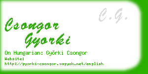 csongor gyorki business card